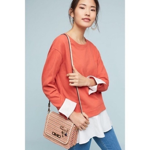 Anthropologie Tops - Anthropologie Eri + Ali Layered Poplin Sweatshirt